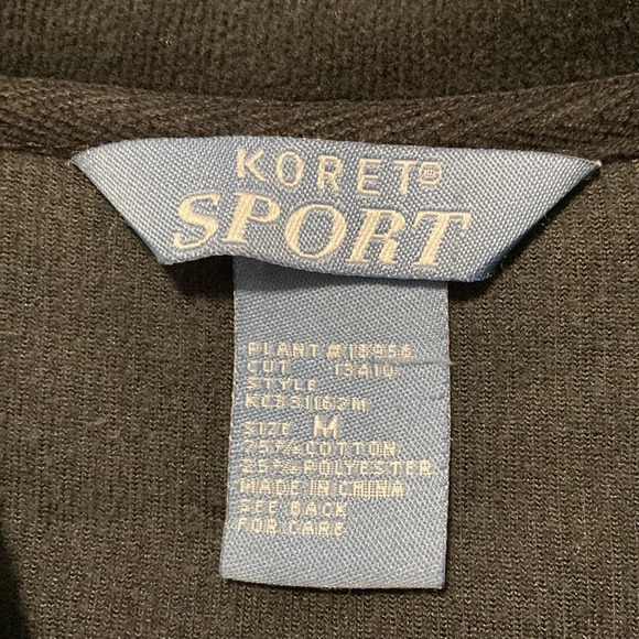 Koret Sport Black Velour Vintage Full Zip Jacket M - Picture 11 of 16